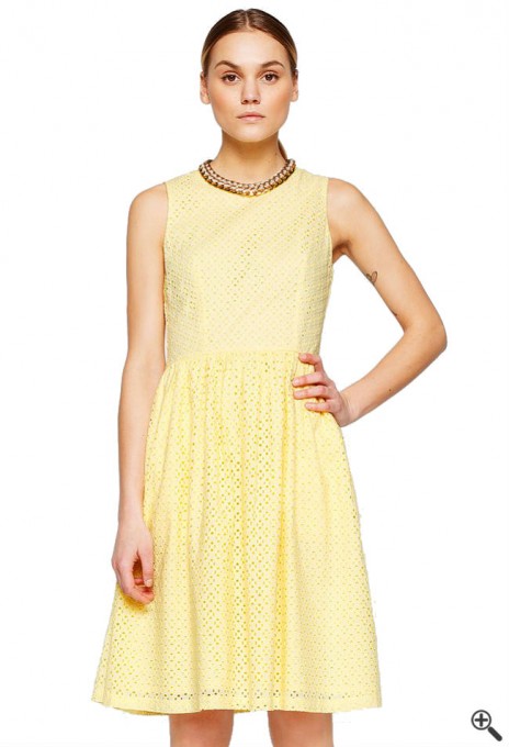 schöne kleider für hochzeitsgäste sommerlich gelb outfit