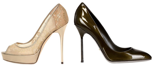 Pumps in silber, gold, kupfer oder monochrome