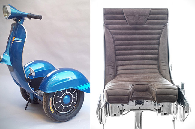 außergewöhnliche geschenke männer design vespa sessel