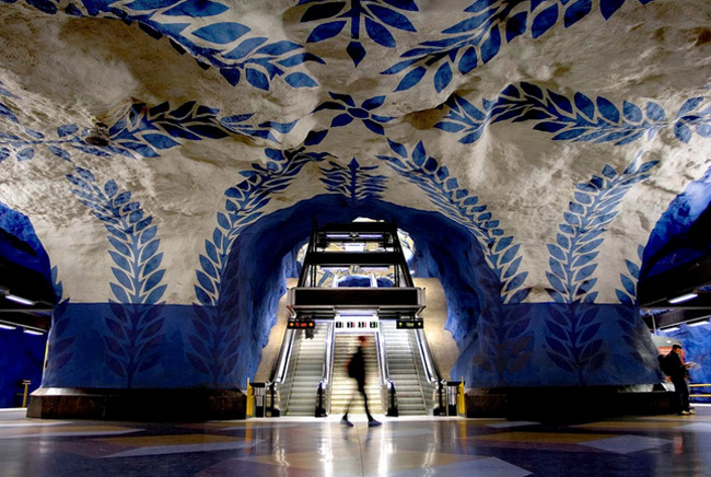  u bahn station kunst design art city underground architektur stockholm