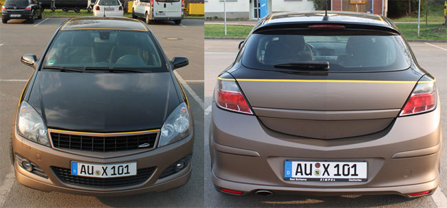 autofolierung chemnitz dresden auto bekleben lassen carbon opel astra