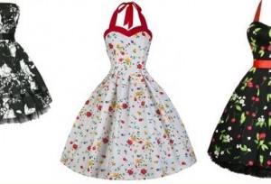 50er Kleider mit Petticoat & Polka Dots