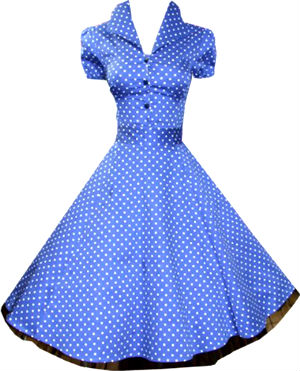 | Rockabilly Kleider Petticoat blau | Kleider günstig ...