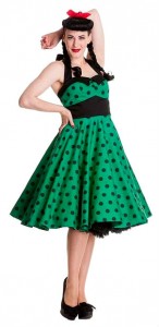 Rockabilly Kleider grün petticoat
