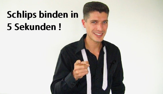 Schlips binden Trick: Schlipsknoten Anleitung + Video