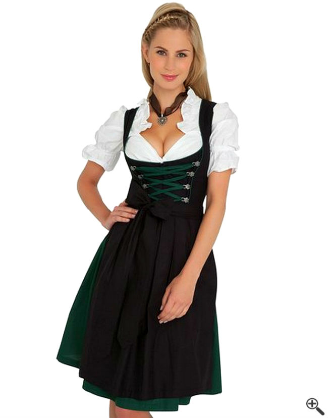 Festliche Dirndlkleider schwarz Outfit 2015