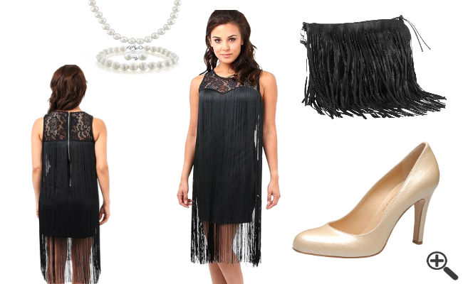 20er Jahre Outfit Charleston Flapper Kleid Stil