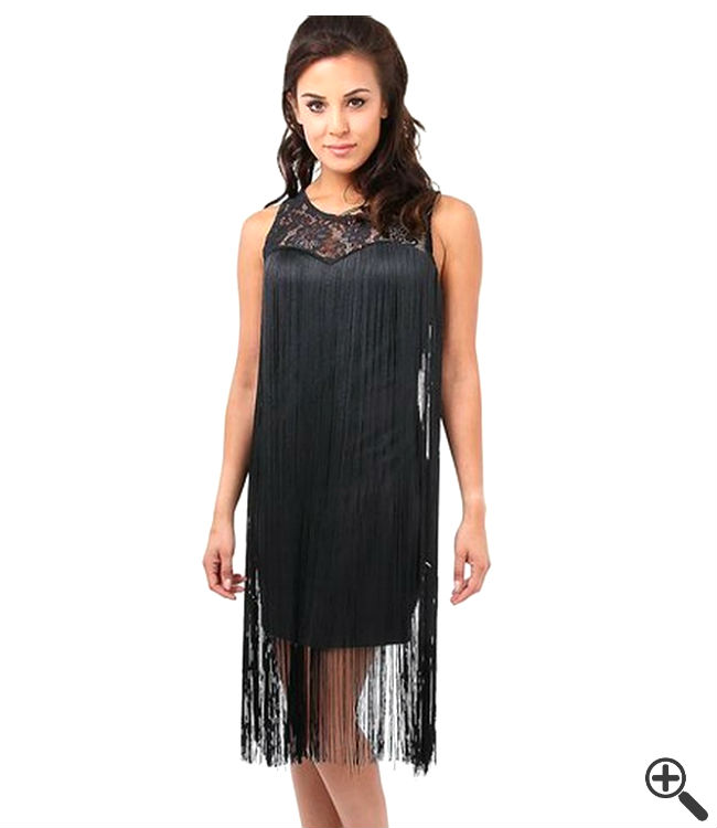 Charleston Flapper Kleid 20er Jahre Outfit Stil