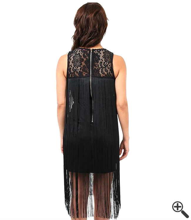 Charleston Flapper Kleid Spitze 20er Jahre Outfit Stil