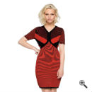 Rotes Strickkleid Rotes Outfit