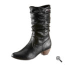 Stiefel für Damen Strickkleid schwarz Langarm Rollkragen Herbst Outfits