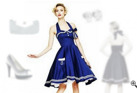 Damen Marine Kleid mit Petticoat: Olivia suchte ein Marineblaues Kleid im Marine Look
