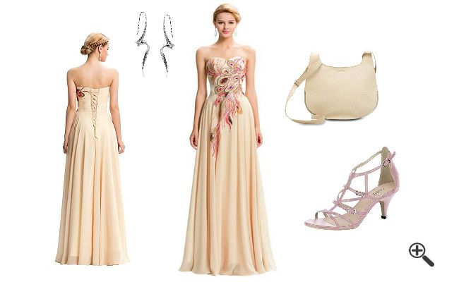 Hochzeitsoutfit für Gäste Kleider Trauzeugin Lang Pink