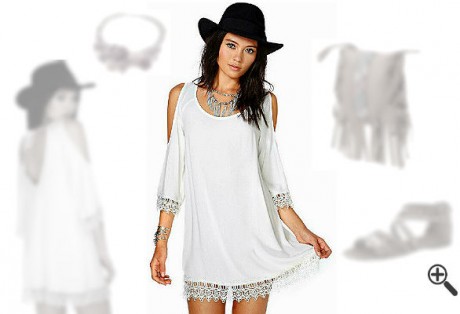 Schöne Hippie Kleider in Weißer Spitze + 3 Hippie Outfit Styles die Luna sprachlos machten