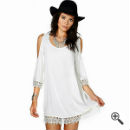 Schöne Hippie Kleider Weiß Spitze Hippie Outfit Style