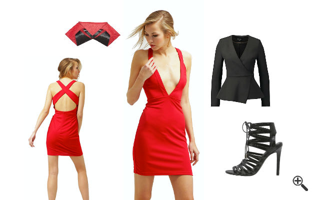 Sexy Outfit Ideen Enge sexy Partykleider Kurz Rot