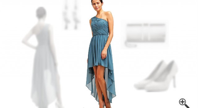 Langes One Shoulder Kleid in Blau + 3 Sexy Outfits für Lissi