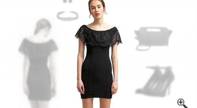 Schulterfreies Kleid mit Ärmeln + 3 Schwarze Outfits für Petra