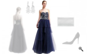 Blaues Abendkleid kombinieren Blaue Outfits