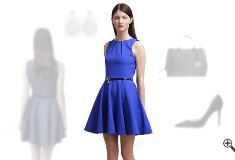 Blaues Cocktailkleid in Kurz kombinieren + 3 Blaue Outfits für Helen