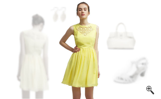 Gelbes Kleid kombinieren Gelbe Outfits