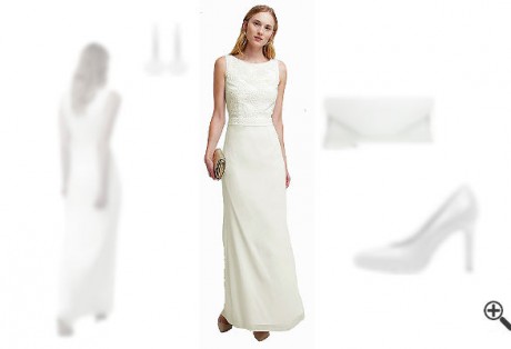 Weißes Abendkleid in Lang kombinieren + 3 Weiße Outfits für Maggy