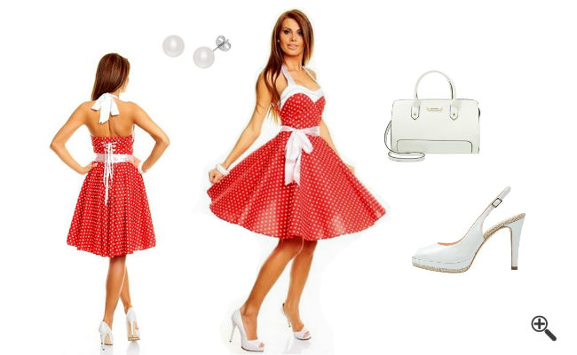 Rockabilly Kleid Rot 50er Outfit