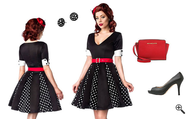 Rockabilly Kleid Schwarz 50er Outfits