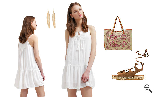 Weiße Strandkleider Sommer Outfits